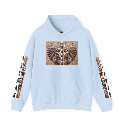 Tribal Graphic Hoodie with Arawak Design, Comfortable Unisex Sweatshirt for Casual Wear, Gift for Music Festivals, Bohemian Style, [...]