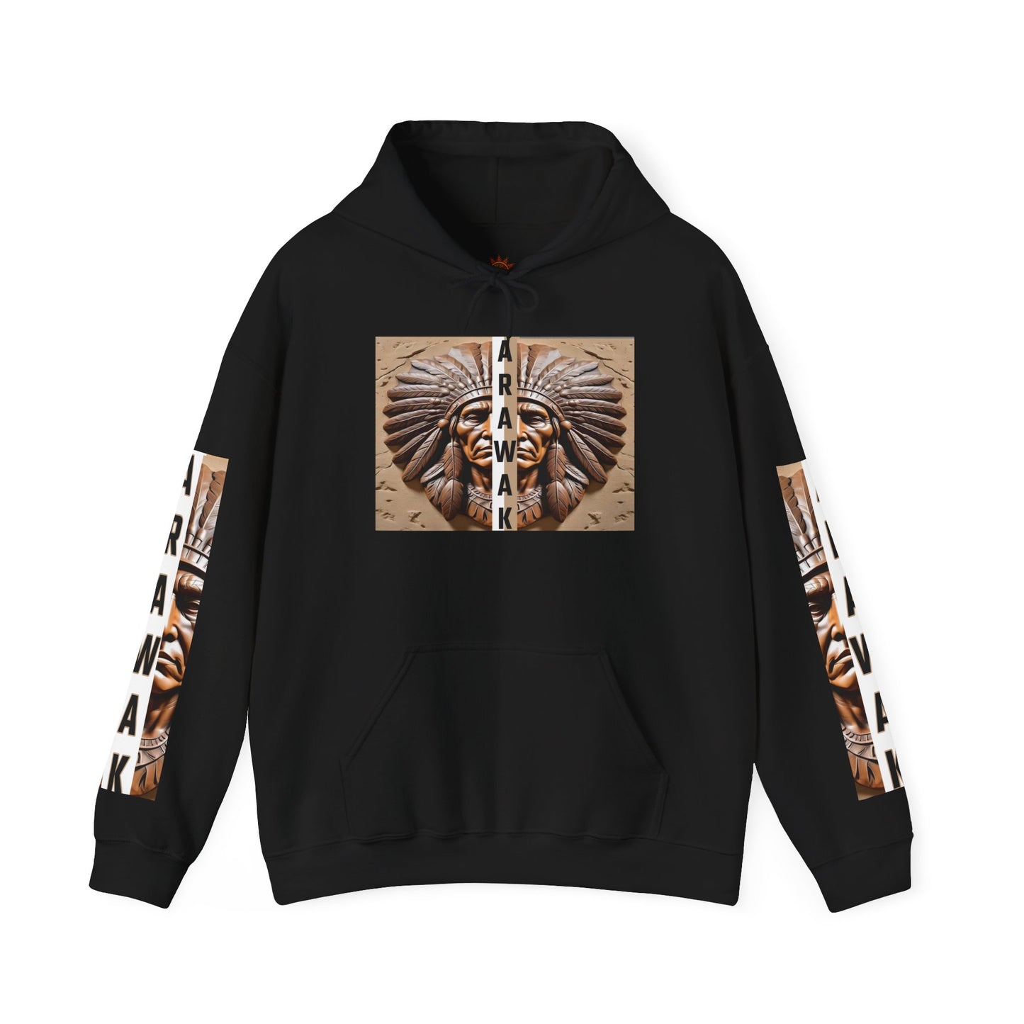 Tribal Graphic Hoodie with Arawak Design, Comfortable Unisex Sweatshirt for Casual Wear, Gift for Music Festivals, Bohemian Style, [...]
