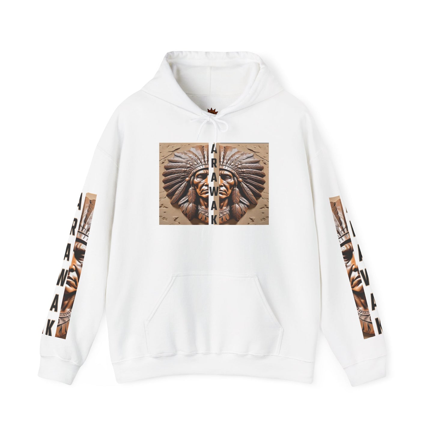 Tribal Graphic Hoodie with Arawak Design, Comfortable Unisex Sweatshirt for Casual Wear, Gift for Music Festivals, Bohemian Style, [...]