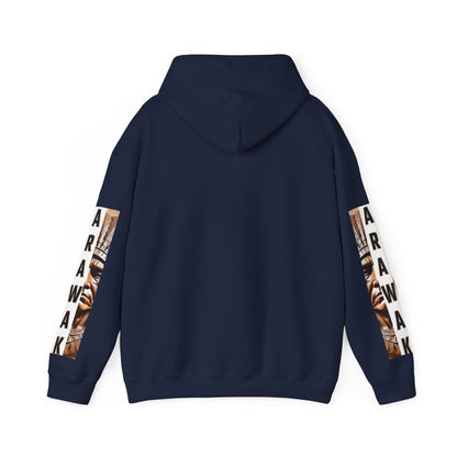 Tribal Graphic Hoodie with Arawak Design, Comfortable Unisex Sweatshirt for Casual Wear, Gift for Music Festivals, Bohemian Style, [...]