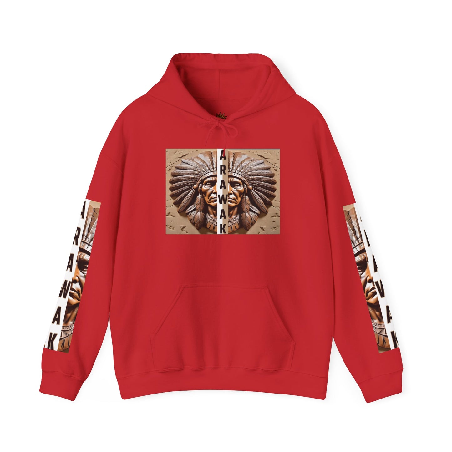 Tribal Graphic Hoodie with Arawak Design, Comfortable Unisex Sweatshirt for Casual Wear, Gift for Music Festivals, Bohemian Style, [...]
